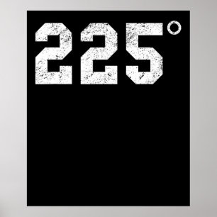 Poster BBQ 225 Degrés Barbecue Grillage Viande fumante