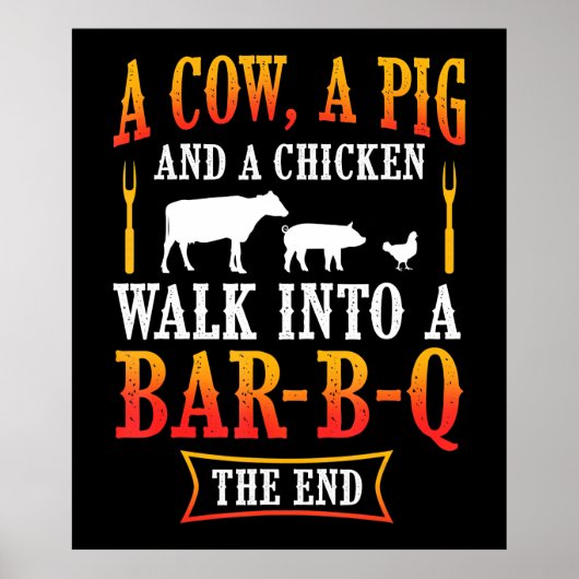 Poster BBQ | Barbecue Barbecue Barbecue Plaisanterie Gril (Devant)