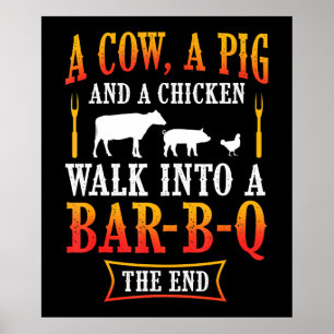 Poster BBQ   Barbecue Barbecue Barbecue Plaisanterie Gril