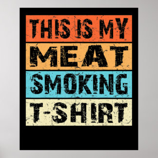 Poster BBQ | BBQ Fumeur Ceci Est Mon Cadeau Fumeur De Via