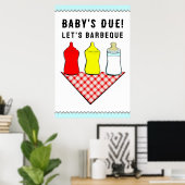 Poster BBQ de Baby Shower d'été (Bureau à domicile)