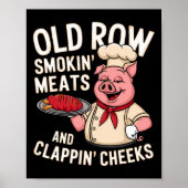 Poster Bbq Old Row Smoking Meats And Clappin Cheeks 1  (Devant)