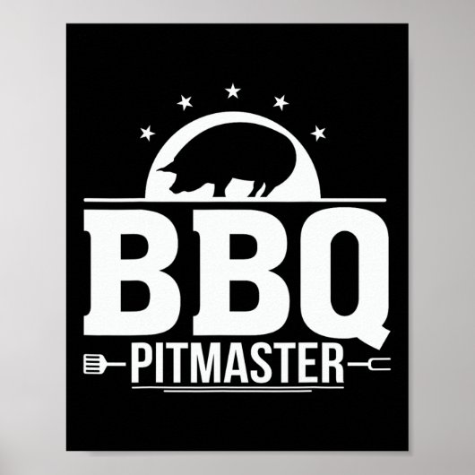 Poster Bbq Pitmaster Grill Master Tee Pour Les Amateurs D (Devant)