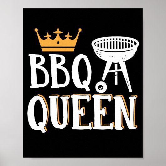 Poster BBQ Queen Smoker Grill Barbecue Viande Grill (Devant)