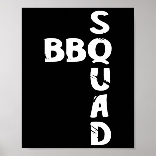 Poster Bbq Squad Fumeur Pit Grill Master Grill Équipe Pi (Devant)