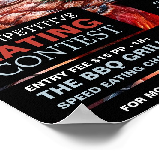 Poster BBQ Steak - Concours Concours Concours Concurrenti (Coin)