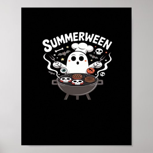 Poster BBQ Summerween amusant (Devant)