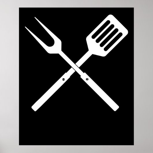 Poster BBQ | Ustensiles barbecue nouveauté Outils barbecu (Devant)