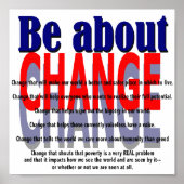 Poster Be about Change (Devant)