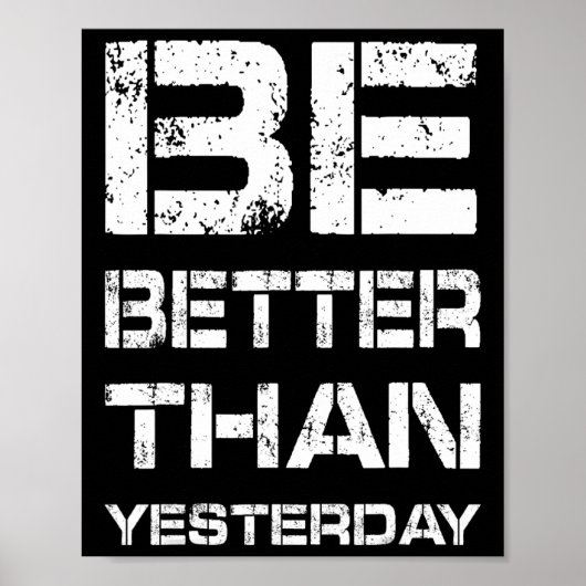 Poster Be Better Workout Gym Motivation Weightlifting Bod (Devant)