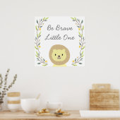Poster Be Brave - Nursery Art Decor (Cuisine)