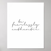 Poster Be Fearlessly Authentic (Devant)