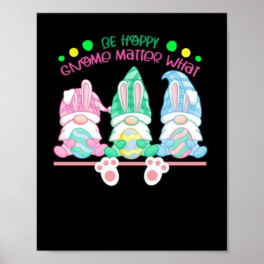 Poster Be Hoppy Gnome What Sticker (Devant)