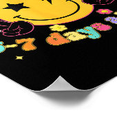 Poster Be Kind 6-7 Days A Week Smile Face Retro Groovy (Coin)