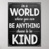 Poster Be Kind Chalkboard (Devant)