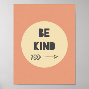 Poster Be Kind Inspirational Art - Nursery Art