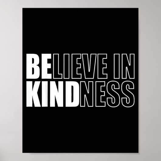 Poster Be Kind Insrational Kindness Motivational Quote Si (Devant)