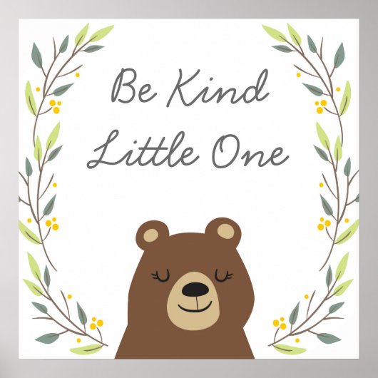 Poster Be Kind - Nursery Art Decor (Devant)