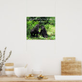 Poster Be Kind - Poster de citation Baby Gorilla (Cuisine)