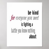Poster Be Kind (taille d'image standard) (Devant)