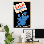 Poster Be Kind to Books Club - WPA (Bureau à domicile)