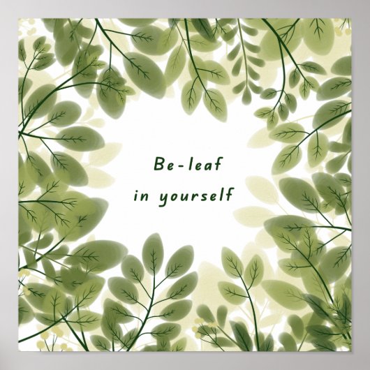 Poster "Be Leaf in Yself" (Devant)