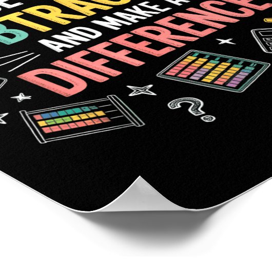 Poster Be Like Subtraction And Make A Difference Funny Ma (Coin)