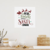 Poster Be Naughty Save Santa The Trip Funny Christmas (Cuisine)