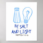 Poster Be Salt and Light Matthew 5:13-16 Wall Art (Devant)