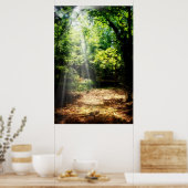 Poster Be Still (Poster du paysage forestier) (Cuisine)