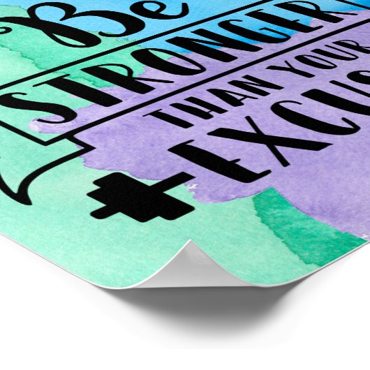 Poster Be Stronger Than Your Excuses (Coin)