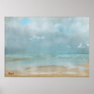 Poster Beach At Low Tide by Edgar Degas