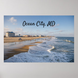 Poster Beach at Ocean City