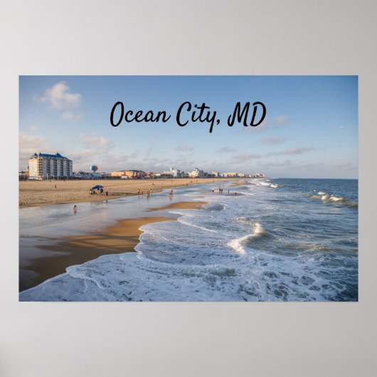 Poster Beach at Ocean City (Devant)