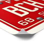 Poster Beach Babe | Coastal Retro Florida License Plate (Coin)