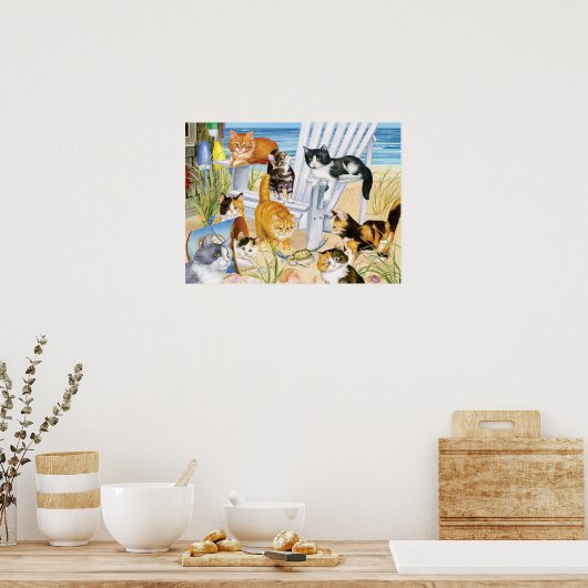 Poster Beach Bum Kittens (Cuisine)