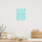 Poster Beach Coral Reef Motif Nautique Blanc Bleu (Cuisine)