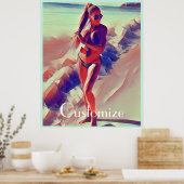 Poster Beach Girl Thunder_Cove (Cuisine)