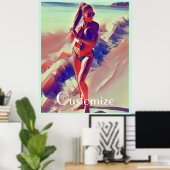 Poster Beach Girl Thunder_Cove (Bureau à domicile)