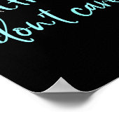 Poster Beach Hair Don't Care - Cute Funny Summer Vacation (Coin)