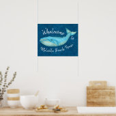 Poster Beach House Baleine Bleue Baleine nautique | Perso (Cuisine)