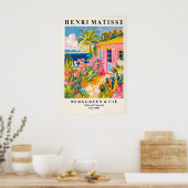 Poster Beach house decor, Mid century modern poster, Pink (Cuisine)