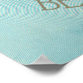 Poster Beach House Seahorse Aqua Blue ID623 (Coin)