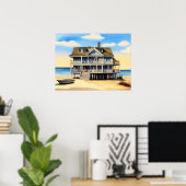 Poster Beach House sur le sable (Bureau à domicile)