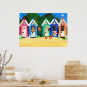 Poster 'Beach Huts' (Cuisine)