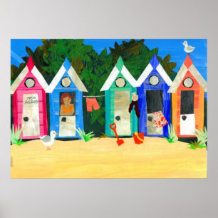 Poster 'Beach Huts'