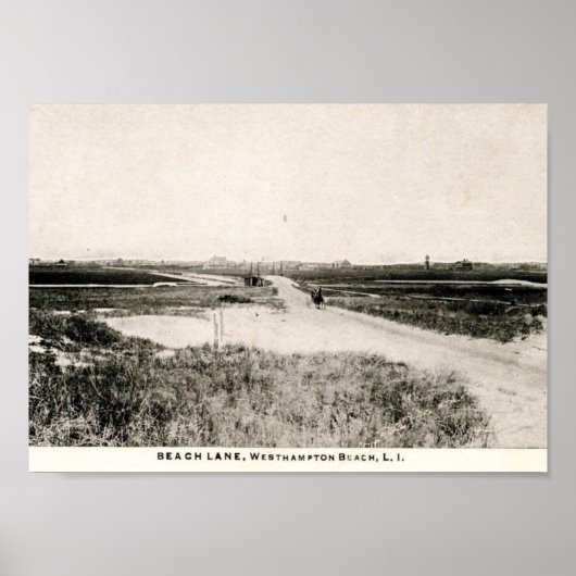 Poster Beach Lane, Westhampton, New York, Vintage (Devant)