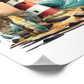 Poster Beach Life | Phare tropical (Coin)