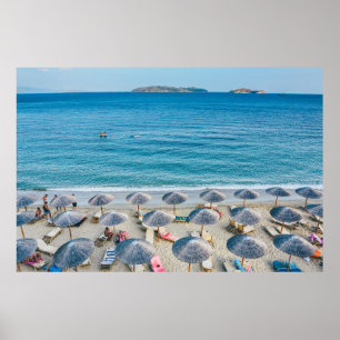 Poster Beach lounge en bord de mer face à la mer