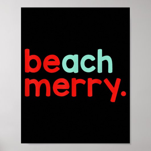 Poster Beach Merry Christmas  (Devant)